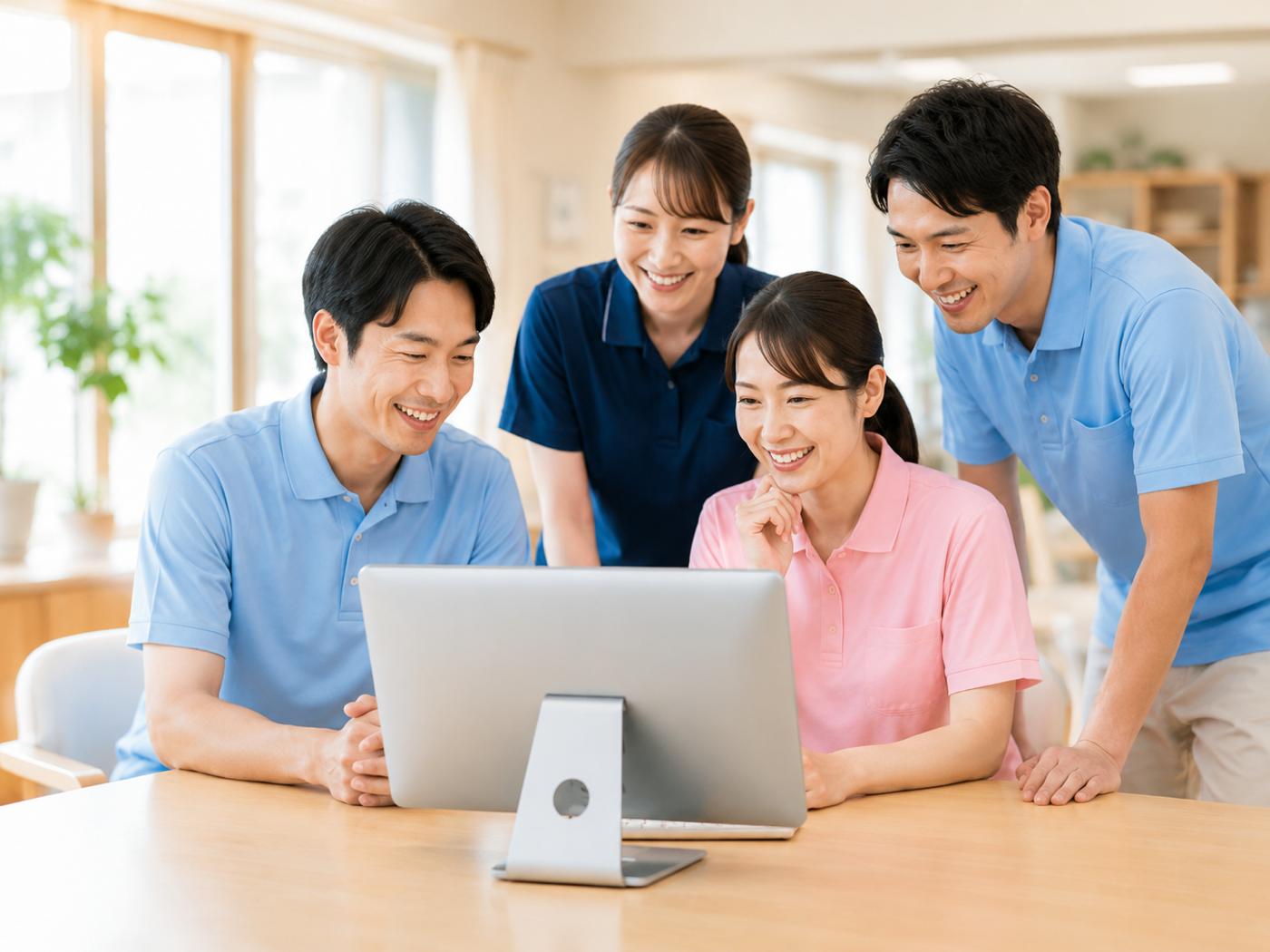 福祉現場でマービーを使う様子